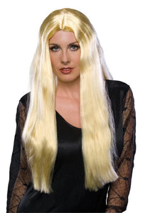 24" Long Witch Wig - Blonde, Grey or Black/Grey