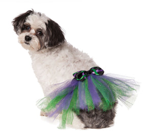 Purple/Green Dog Tutu with Bow