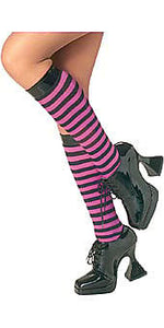 Sexy Stripped Knee Highs - Various Colours