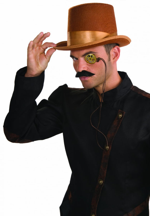 Brown Steampunk  Brown Bell Topper Hat