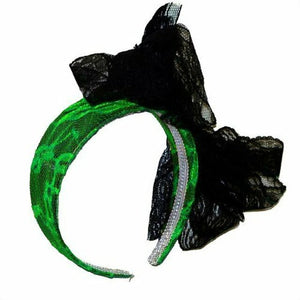 1980's Green Lace Headband