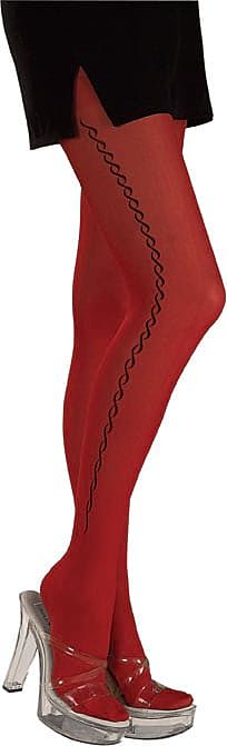 Gothic Wave Print Tights - Red or White