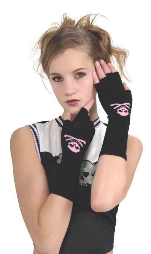 Skull Fingerless Gloves