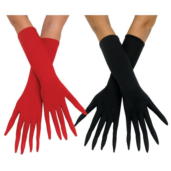 Pointy Finger Gloves - Black or Red