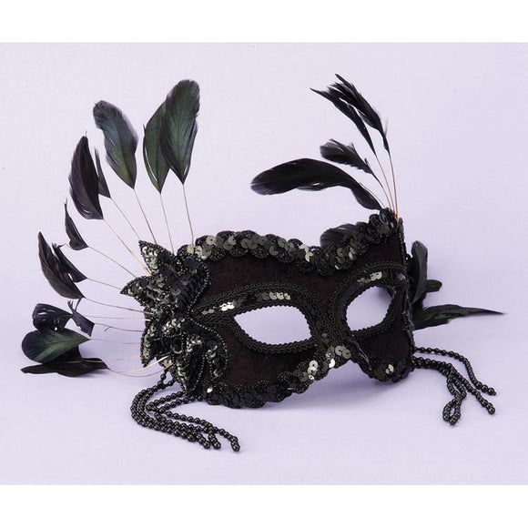 Karneval Sytle - Black with Feathers Headband