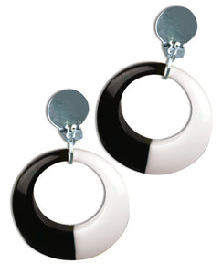 Black & White 60's Mod Earrings