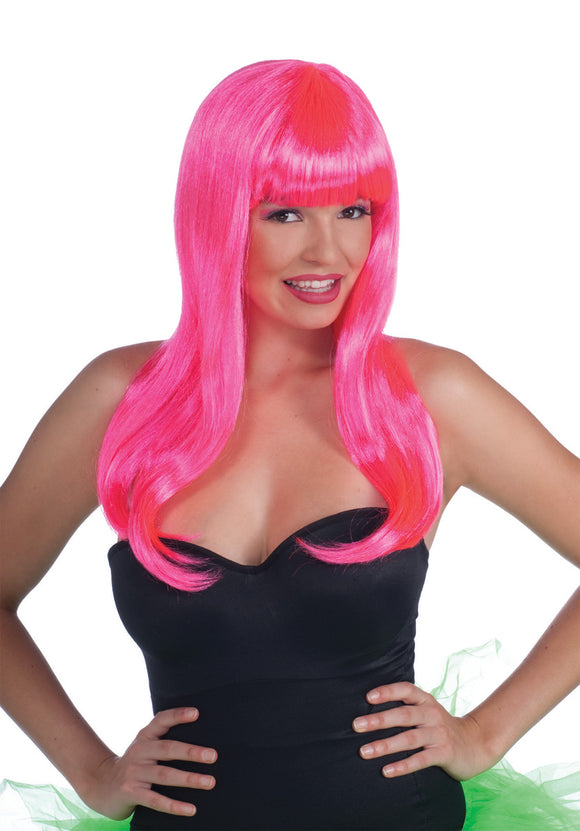 Neon Long Wig - Various Colours Available