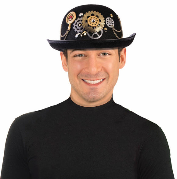 Steampunk Bowler Hat with Gears
