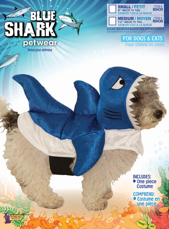 Blue Shark Pet Costume