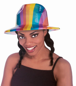 Plastic Rainbow Top Hat