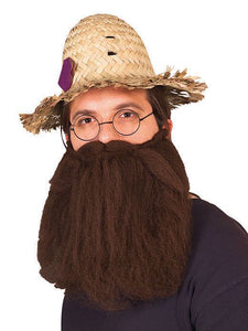 Hillbilly Economy Beard & Moustache - 14" - Brown
