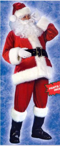 Deluxe Rich Velvet Santa Suit - Size Plus 50-54
