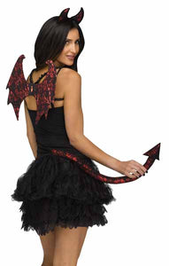 Lace Character Devil Wings and Clip on Horns