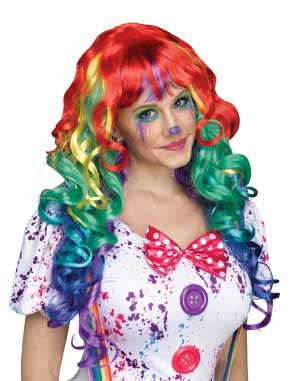 Rainbow Wig with Bangs