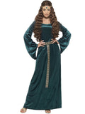 Medieval Maid Costume - Green - Plus Size