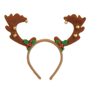 Reindeer Antlers with Bells Headband