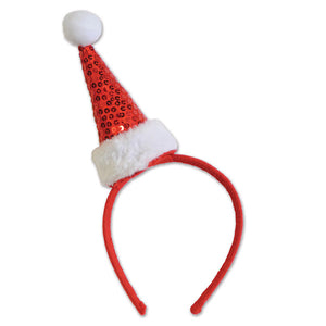 Sequined Santa Hat Headband
