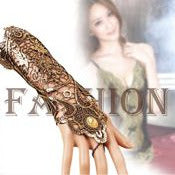 Ladies Steampunk Goth WeddingCostume Lace Fingerless Gloves