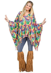 Tie-Dye Hippie Poncho